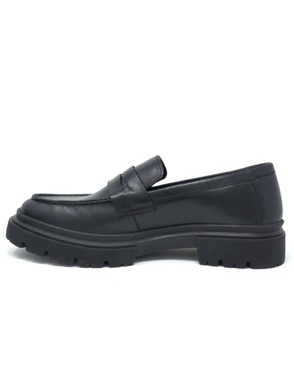 New Steve Madden Akkron Black Leather Loafers Men’s 7.5M - Picture 4 of 9